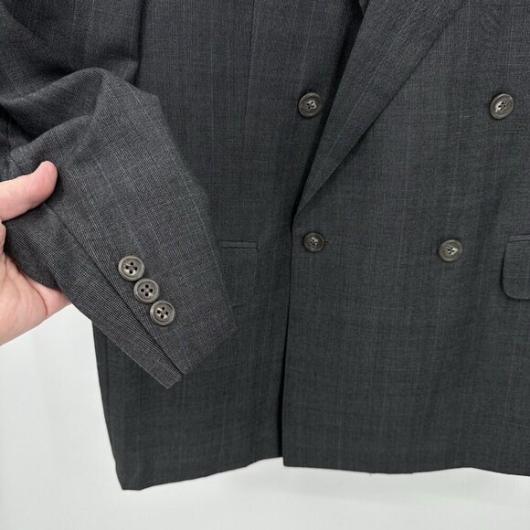 vintage 80s ERMENEGILDO ZEGNA neiman marcus jacket blazer double breasted 44R - Picture 5 of 9